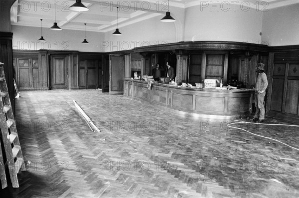 Anefo photo collection. Restoration Hotel De Wereld in Wageningen where the Capitulation took place in 1945; Interior of