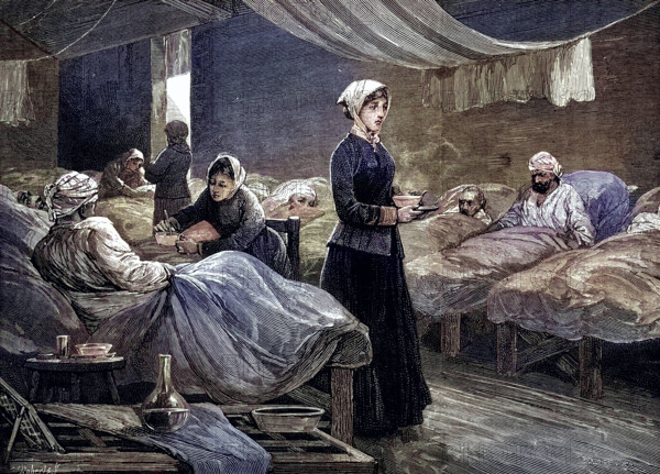 Florence Nightingale (12. Mai 1820 -13. August 1910) war eine britische Krankenschwester, Statistikerin, Begünderin der