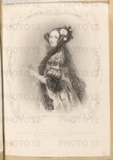 ?Portrait of Ada, Countess of Lovelace. Mote, William Henry (1803-1871), graphic artist, London Joint Stock Newspaper