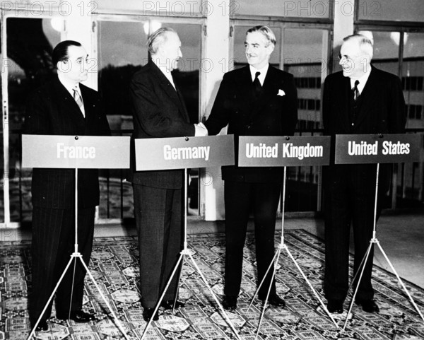 RECORD DATE NOT STATED NATO Paris Conference, 1954. Photographs of Marshall Plan Programs, Exhibits, and Personnel Copyr