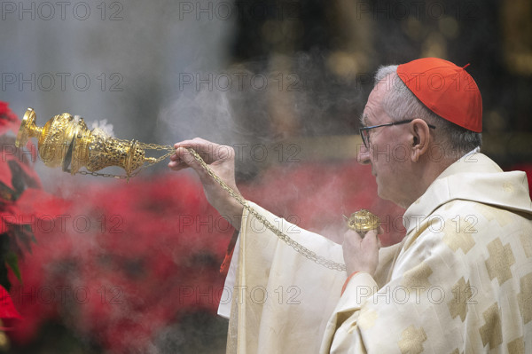 ITALY - POPE FRANCIS CELEBRATES NEW YEAR'S DAY MASS ON WORLD DAY OF PEACE IN ST PETER'S BASILICA AT THE VATICAN - 2025/1/1