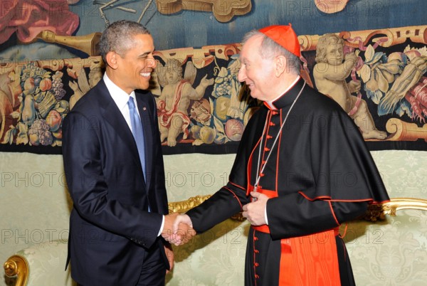 Papst Franziskus hat am Donnerstag 27 03 14 US Präsident Barack Obama in Audienz empfangen Foto