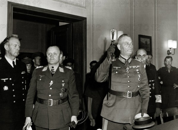 Colonel General Paul Stumpff second left Luftwaffe commander Field Marshal Wilhelm Keitel German