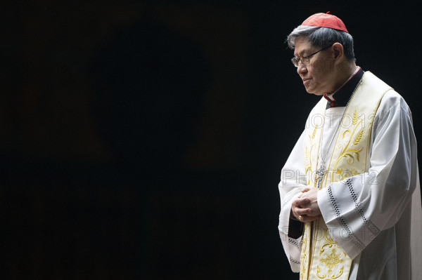 ITALY - CARDINAL LUIS ANTONIO TAGLE PRESIDES OVER A PRAYER FOR POPE FRANCIS AT THE VATICAN - 2025/2/25