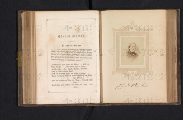 RECORD DATE NOT STATED Portrait van Eduard Mörike, G.F. Krauss, c. 1854 - in or before 1864 photograph Germany photogra
