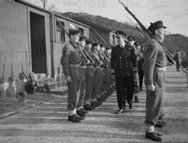 Chief of Combined Operations on Visit of Inspection. 6 March 1943, at HMS Armadilla and HMS Pascoe, Lord Louis Mountbatt