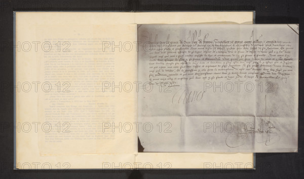 RECORD DATE NOT STATED Photo production of a letter from Charles IX of France from 1567, Anonymous, After Karel IX (Kin