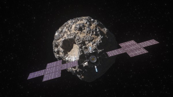 This illustration, updated in April 2022, depicts NASA s Psyche spacecraft. Set to launch in August 2022, the Psyche mis