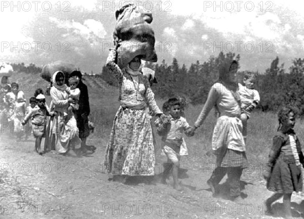Israel / Palestine: Palestinian women and children driven from their homes by Israeli forces, 1948 The 1948 Palestinian
