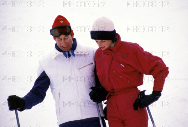 RECORD DATE NOT STATED DIANA, PRINCESS OF WALES & PRINCE CHARLES royal, skiing holiday Ref: 026 Liechtenstein Copyright