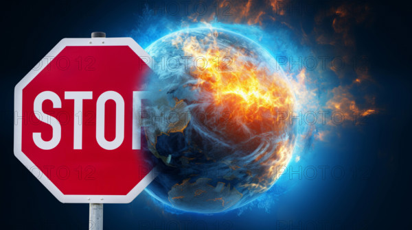 Zerstörter Planet Erde