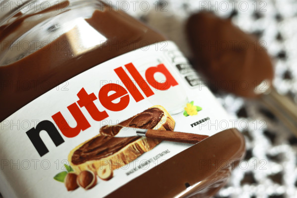 August 20, 2024, Paraguay. Hazelnut cream with cocoa and milk from the Nutella brand. The product is currently sold in o