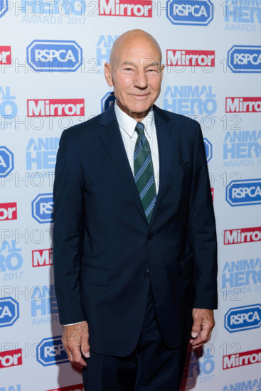 Sir Patrick Stewart attends the Animal Hero Awards 2017 on the 7th September at Grosvenor Hotel, London, United Kingdom.