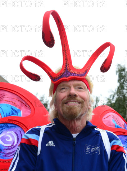 Virgin London Marathon fundraising photocall, The Tower Hotel, London, Britain - 17 September 2014 Sir Richard Branson a