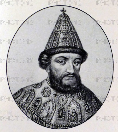 Portrait of Michael I of Russia (1596-1645) the first Russian Tsar of the House of Romanov. Dated 17th Century, Copyrigh