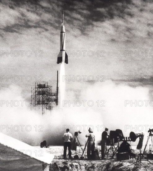 Bumper Wac liftoff at the Long Range Proving Ground located at Cape Canaveral, Florida. At White Sands, New Mexico, the