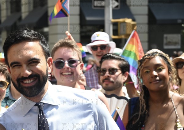 Zohran Mamdani at New York City Pride Parade 2025 in Manhattan