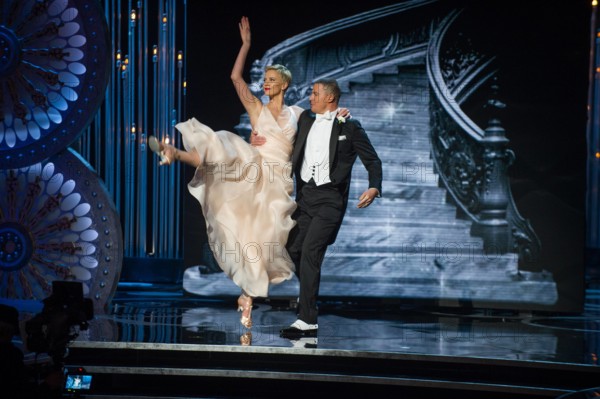 Charlize Theron and Channing Tatum perform during The Oscars from the Dolby® Theatre in Hollywood, CA, Sunday, Februar
