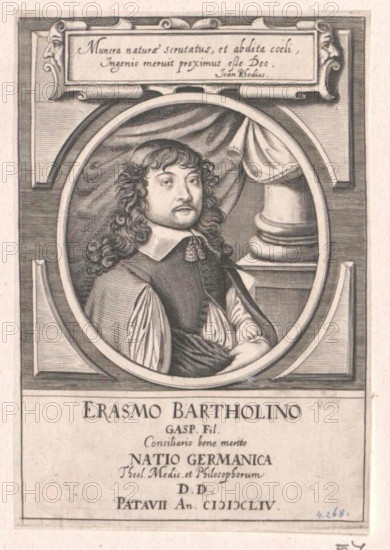 Bartholinus, Erasmus. Copyright: xpiemagsx ausnl080421-114482 !ACHTUNG AUFNAHMEDATUM GESCHÄTZT!