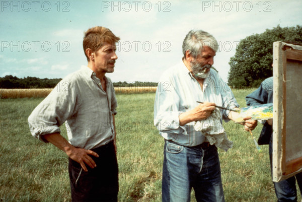 Actors Jacques Dutronc and Maurice Pialat in the movie Van Gogh, 1990s PUBLICATIONxNOTxINxITA