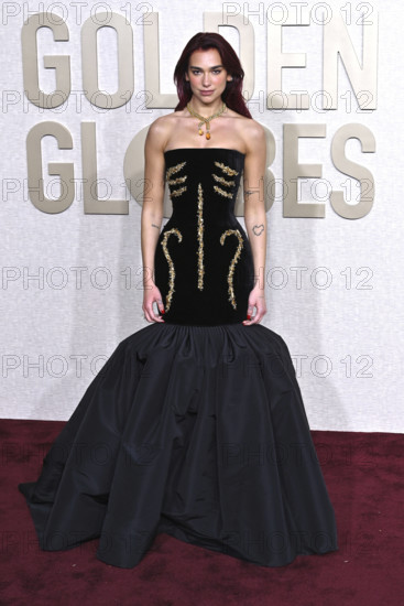 Dua Lipa bei der Verleihung der 81. Golden Globe Awards im Beverly Hilton Hotel. Beverly Hills, 07.01.2024 *** Dua Lipa