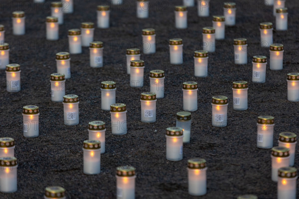 25.03.2024, Paide. A ceremony took place at the Cornflower (or Broken Cornflower) memorial to the victims of Stalinism.