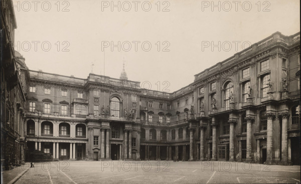 Schlüter Andreas (1660-1714), Berlin city palace (without dat.): Inner (eastern) castle courtyard. Photo, 21.4 x 34.8 cm