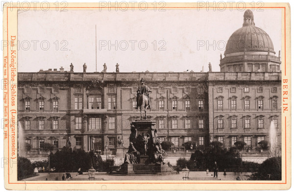Unknown photographer, Berlin city palace (without dat.): Lustgartenite. Photo, 11.1 x 16.9 cm (including scan edges) unb