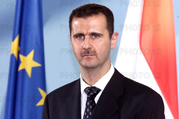 Bashar al-Assad Der syrische Staatspräsident Baschar, Bashar Al-ASSAD, ASSAD, aufgenommen waehrend eines offiziellen Bes