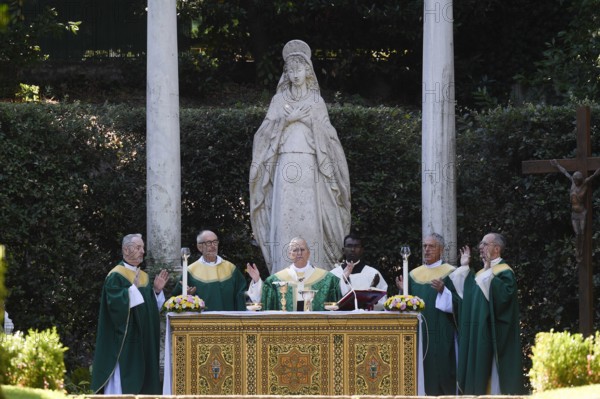 ITALY - POPE LEO XIV P CELEBRATES HOLY MASS FOR THE CUSTODY OF CREATION - PONTIFICAL VILLAS OF CASTEL GANDOLFO - BORGO LAUDATO SI - 2025/7/9