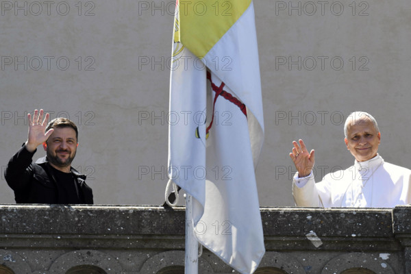 ITALY - POPE LEO XIV P RECEIVES IN PRIVATE AUDIENCE H.E.MR VOLODYMYR ZELENSKYY IN CASTEL GANDOLFO - 2025/7/9