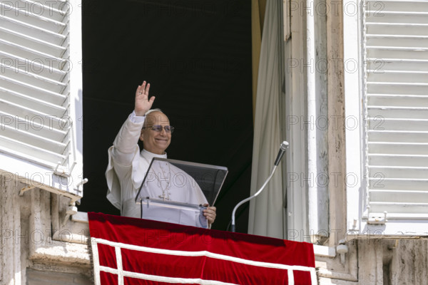 ITALY - POPE LEO XIV ADDRESSES THE CROWD FOR THE ANGELUS PRAYER IN THE VATICAN - 2025/7/27