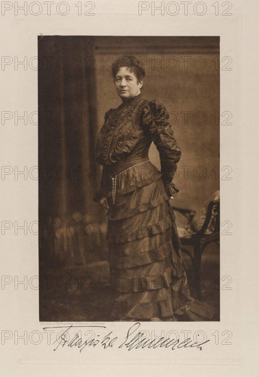 Mrs. Franziska Ellmenreich, heroine and society of the German Schauspielhaus from the folder Hamburg men and women at th