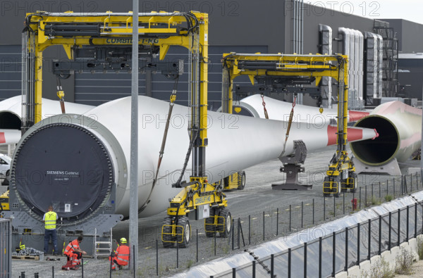 France, offshore wind power FRANCE, Le Havre port, Siemens Gamesa renewable energy SGRE production site for wind turbine