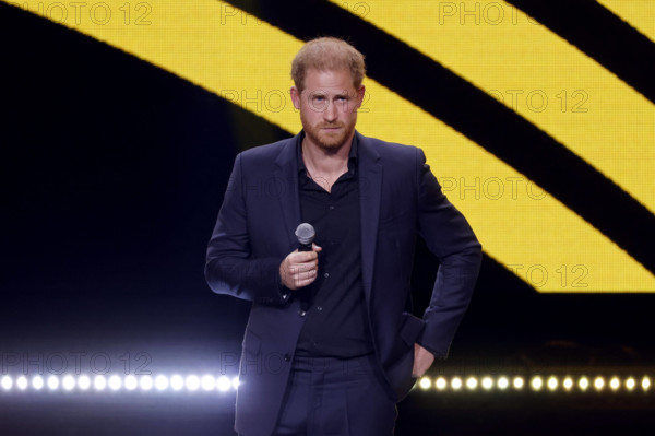 Prinz Harry, Duke of Sussex, bei der Closing Ceremony der Invictus Games Düsseldorf 2023 in der Merkur Spiel Arena Düsse