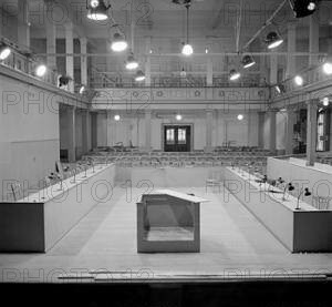 THE LIBERATION OF BERGEN-BELSEN CONCENTRATION CAMP: THE WAR CRIMES TRIAL OF FORMER BELSEN GUARDS, LUNEBURG, SEPTEMBER 19