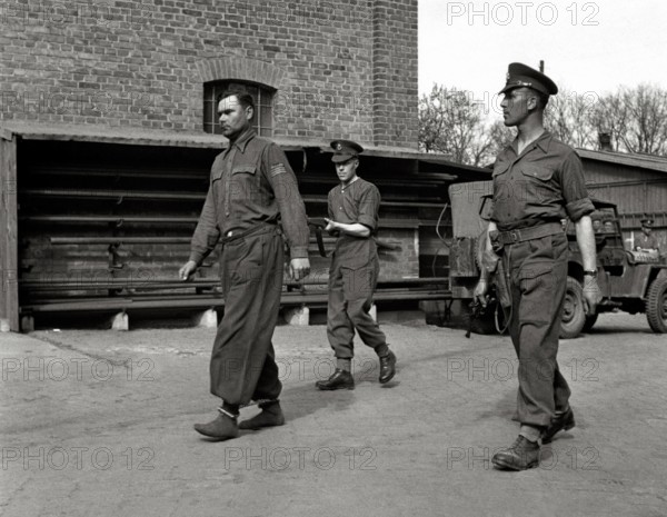 Der Kommandant von Bergen Belsen SS Hauptmann Josef Kramer wurde von den Briten verhaftet Kramer