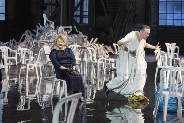 Bochum Germany 9 August 2016 Birgitte Christensen and Georg Nigl The opera Alceste by Gluck open