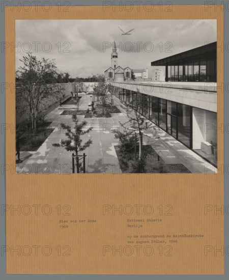 RECORD DATE NOT STATED  New National Gallery van Mies van der Rohe, Berlijn, R. Friedrich, After 1968 - c. 1975 photogra