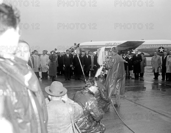 Trip to Europe: Arrival in Vienna, Austria 10:50AM; White House Army Signal Agency (WHASA) staff in Vienna. President Jo
