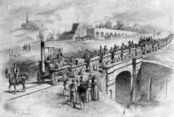 Bildnummer: 55840246  Datum: 01.01.1825  Copyright: imago/United Archives
Opening of the Stockton & Darlington Railway 1825 Mono Print !AUFNAHMEDATUM GESCHÄTZT! kbdig 2011 quer Transport railway Steam train rail Albany Books Crown Copyright Science Museum 

Bildnummer 55840246 Date 01 01 1825 Copyright Imago United Archives Opening of The Stockton & Darlington Railway 1825 Mono Print date estimated Kbdig 2011 horizontal Transportation Railway Steam Train Rail Albany Books Crown Copyright Science Museum