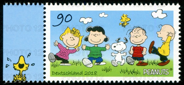 Briefmarke Deutsche Post Die Peanuts Rasselbande *** Postage stamp Deutsche Post The Peanuts ratt