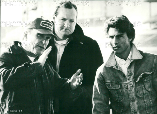 Tom Cruise, Randy Quaid und Robert Duvall in Tage des Donners (1990) Von rechts: Tom Cruise, Randy Quaid und Robert Duva