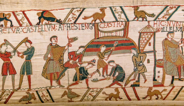 Bayeux cathedral mural decors, normandy, France BAYEUX, FRANCE, MAY 14, 2024 : mural decors of Bayeux, cathedral, norman