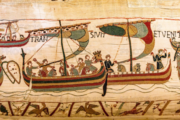 Bayeux cathedral mural decors, normandy, France BAYEUX, FRANCE, MAY 14, 2024 : mural decors of Bayeux, cathedral, norman