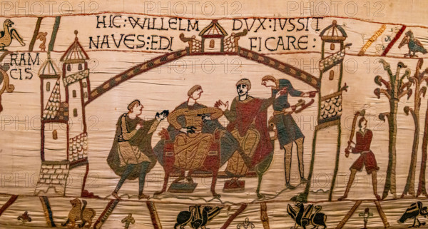 Bayeux cathedral mural decors, normandy, France BAYEUX, FRANCE, MAY 14, 2024 : mural decors of Bayeux, cathedral, norman
