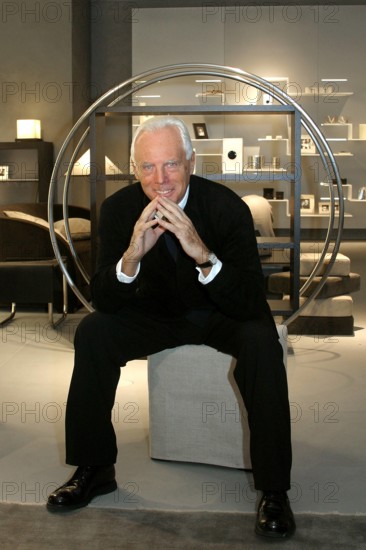 Designer Giorgio Armani (ITA) anlässlich der Eröffnung eines Emporio Armani Shops in München