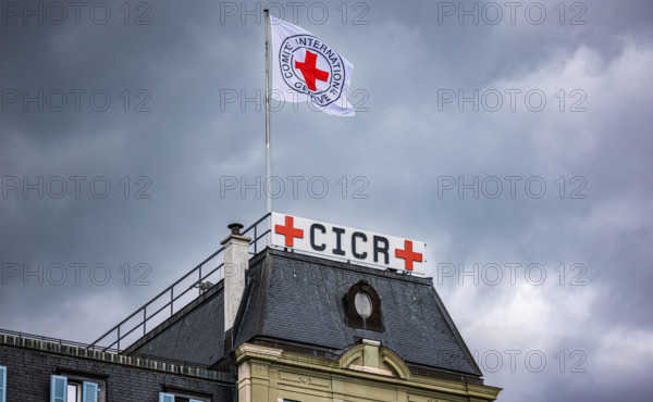 Internationales Komitee vom Roten Kreuz Blick auf das Gebäude des Internationalen Komitee vom roten Kreuz. (Genf, Schwei