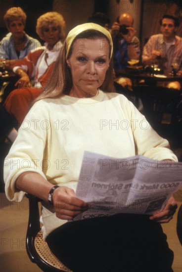 Ingrid van Bergen (Schauspielerin) 04/88 bun Ingrid van Bergen bei 3 vor Mitternacht (WDR) im April 1988 Talksendung Tal