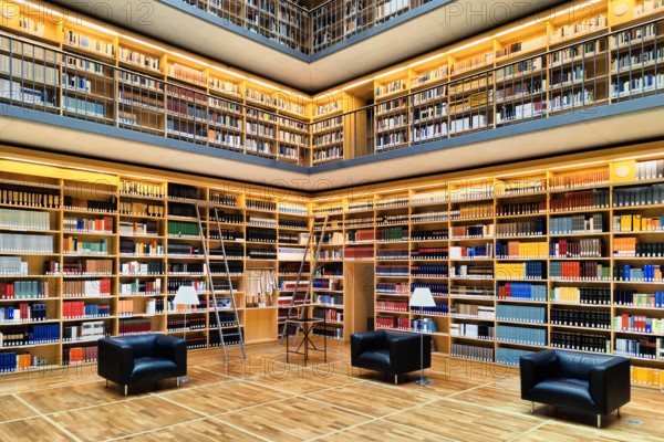 Innenaufnahme Buecherkubus, Herzogin-Anna-Amalia-Bibliothek, Deutschland, Thueringen, Weimar indoor cube library, Duches